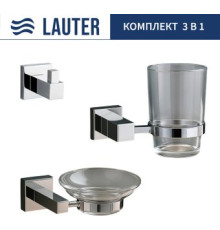 Набор аксессуаров для ванной Lauter 21SH6061 + 21SH6051 + 21SH6091 Chrome, 3 предмета