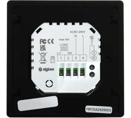 Контроллер Moes Zigbee Electric Heating Thermostat Black ZHT-006-GB-BK