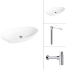 Умывальник Lauter 21571 + Rio 21AM12672 с сифоном 21635CH хром