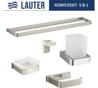 Набор аксессуаров для ванной Lauter 21SH7061 + 21SH7051 + 21SH7091 + 21SH7101 + 21SH70201 Chrome, 5 предметов