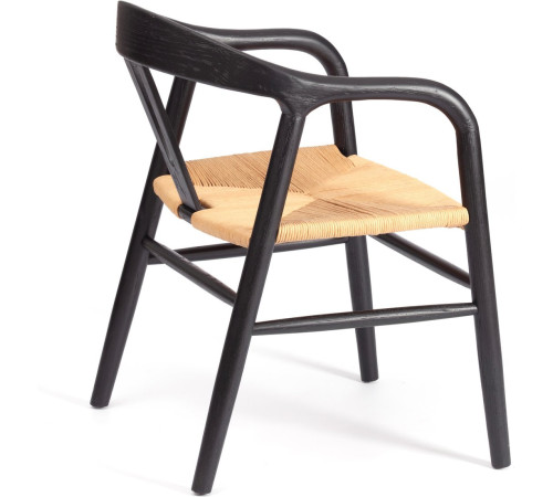 Стул TetChair Vali дерево вяз/бечевка черный