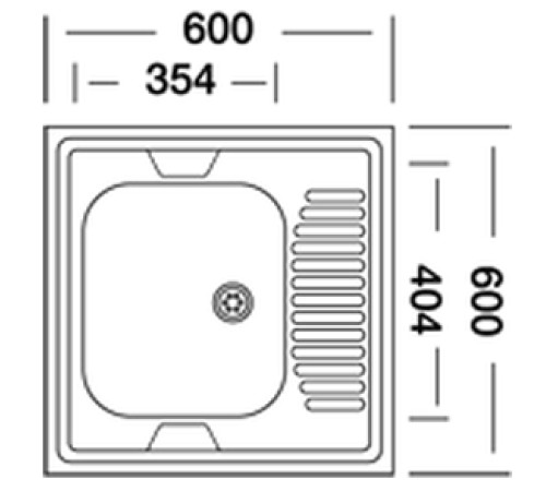 Кухонная мойка  Kromevye N 209 чаша слева