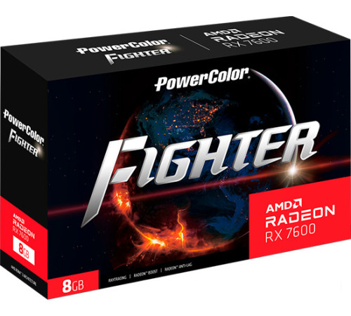 Видеокарта PowerColor Fighter Radeon RX 7600 8GB GDDR6 RX 7600 8G-F