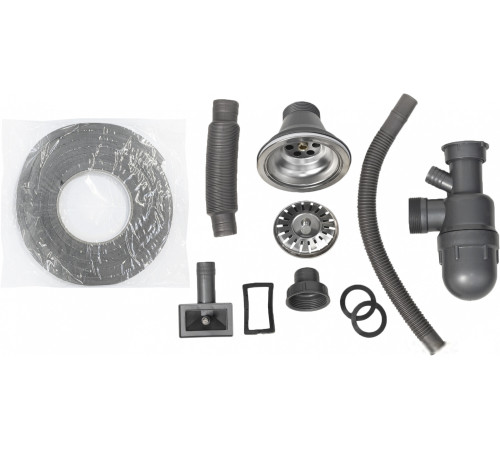 Кухонная мойка AKS Накладная 60x60 правая полированная