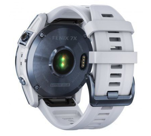 Умные часы Garmin Fenix 7X Sapphire Solar голубой минерал/белый камень