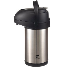 Помповый термос Stinger HP-3000H-2 3л серебристый/черный