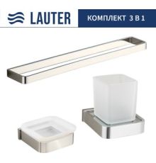 Набор аксессуаров для ванной Lauter 21SH7061 + 21SH7051 + 21SH8371 Chrome, 3 предмета