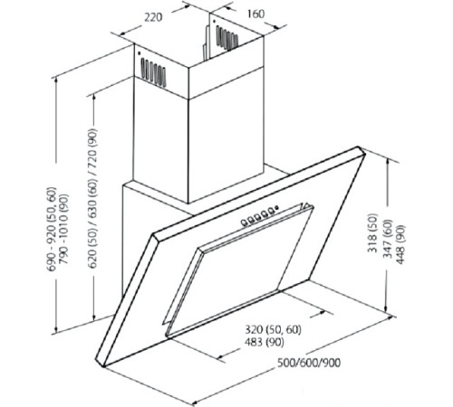 Кухонная вытяжка Akpo Nero line eco 90 WK-4 белый