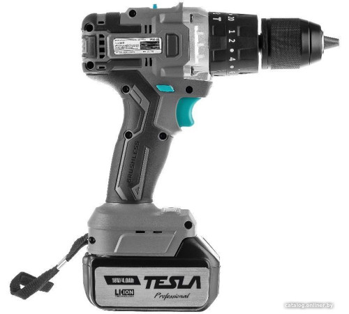 Дрель-шуруповерт Tesla TCD18HD 840374 с 2-мя АКБ, кейс