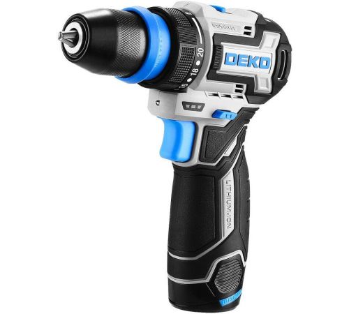 Дрель-шуруповерт Deko DKCD12 PRO ONE 085-1320 с 2-мя АКБ, кейс