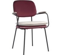 Стул с подлокотниками Bergenson Bjorn Pea BB0000697 бордовый/бежевый