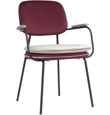 Стул с подлокотниками Bergenson Bjorn Pea BB0000697 бордовый/бежевый