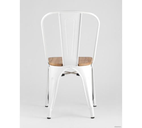 Стул Stool Group Tolix wood белый глянцевый