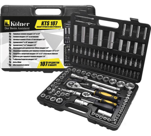 Универсальный набор инструментов Kolner KTS107 107 предметов
