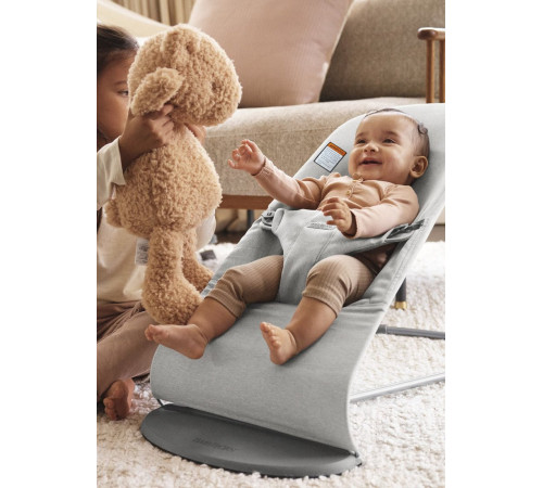 Шезлонг BabyBjorn Bliss Woven melange 0060.29 light grey