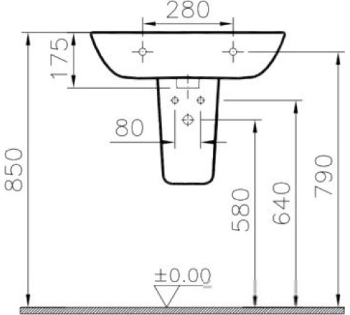 Умывальник Vitra S20 60x46 [5503B003-0001]