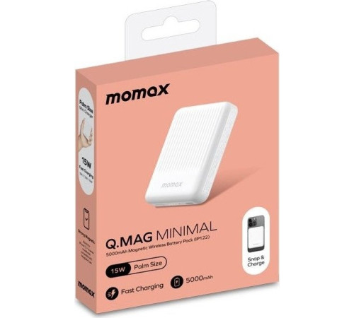 Внешний аккумулятор Momax Q.MAG Minimal IP122 5000mAh белый