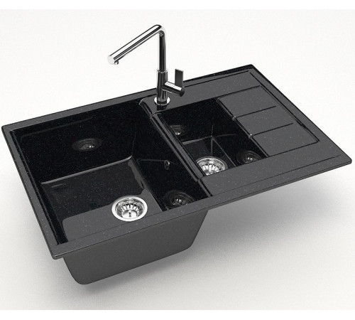 Кухонная мойка MARRBAXX Карельский камень модель 210/Q4 F210Q004 черный