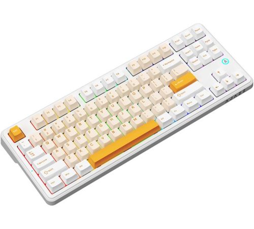 Клавиатура Ajazz AK870 V2 желтый/белый, Ajazz Daydream