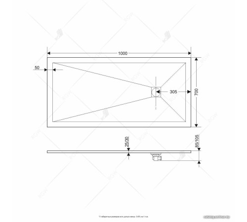 Душевой поддон RGW ST-0138W 16152813-01 80x130