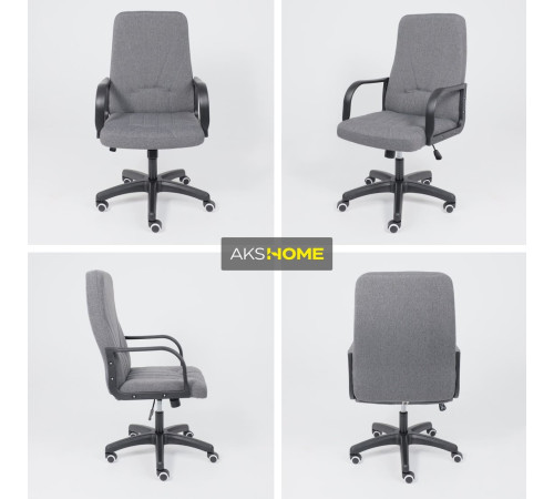 Офисное кресло AksHome Менеджер PL Leto 68 ткань, темно-серый