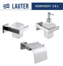 Набор аксессуаров для ванной Lauter 21SH71061 + 21SH71091 + 21SH71101 Chrome, 3 предмета