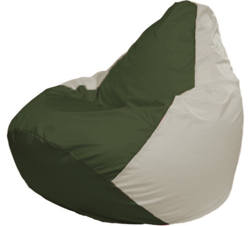 Кресло-мешок Flagman Груша Макси Г2.1-59 белый/оливковый темный