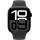 Умные часы Apple Watch Series 10 46 мм алюминиевый корпус, черный/черный, спортивный силиконовый ремешок S/M