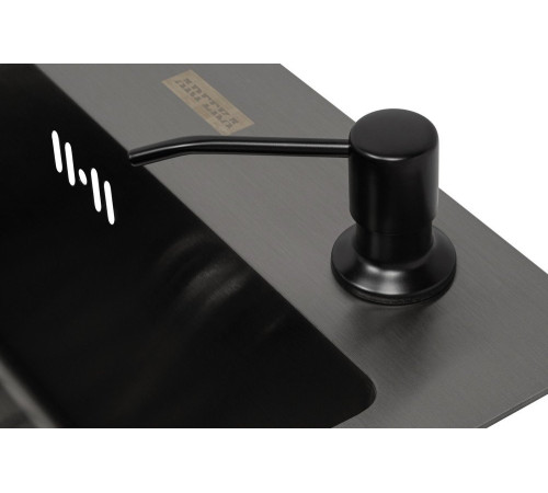 Кухонная мойка ARFEKA ECO AR мойка 600*500, коландер, дозатор Black Decor