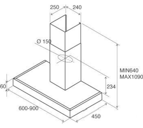 Кухонная вытяжка Jetair Pola P 60 INX 55916908A