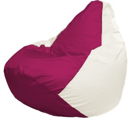 Кресло-мешок Flagman Груша Макси Г2.1-382 белый/фуксия