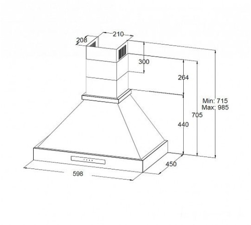 Кухонная вытяжка Korting KHC 6809 N