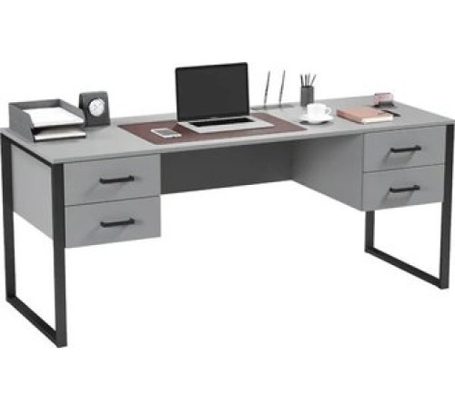 Стол Soma Slava 180x66 серый/черный