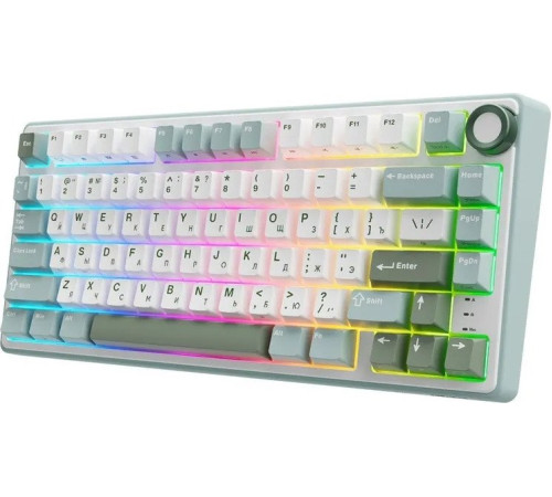 Клавиатура Royal Kludge R75 RGB Sky Cyan RK Brown