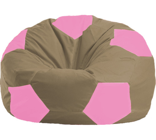 Кресло-мешок Flagman Мяч Стандарт М1.1-89 бежевый/розовый