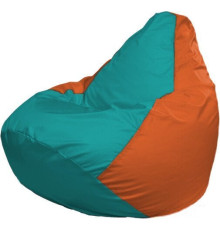 Кресло-мешок Flagman Груша Макси Г2.1-296 оранжевый/бирюзовый