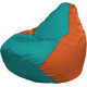 Кресло-мешок Flagman Груша Макси Г2.1-296 оранжевый/бирюзовый