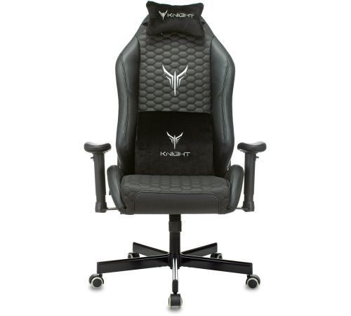 Игровое геймерское кресло Бюрократ Knight Neon черный экокожа
