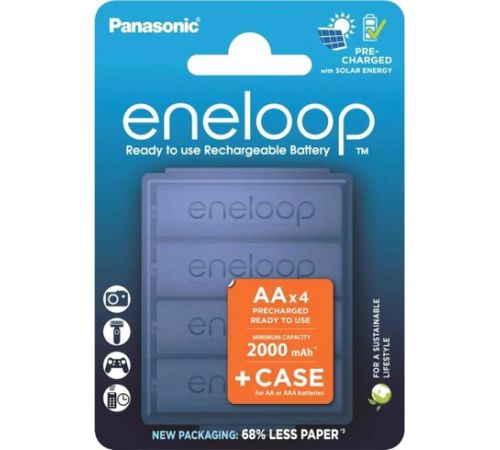 Аккумулятор Panasonic Eneloop AA BK-3MCDE/4CP+case 4 шт