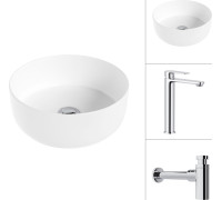 Умывальник Lauter 21499-31 + Moon 21СK81691C с сифоном 21635CH хром