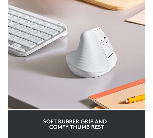 Вертикальная мышь Logitech Lift белый