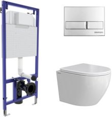 Унитаз подвесной Berges Wasserhaus Okus Rimless 043386 с сиденьем