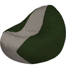 Кресло-мешок Flagman Classic К2.1-127 зеленый темный/серый