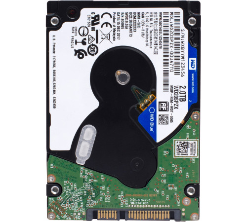 Жесткий диск WD Blue Mobile 2TB WD20SPZX