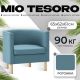 Интерьерное кресло Mio Tesoro Агата 351 синий 1175