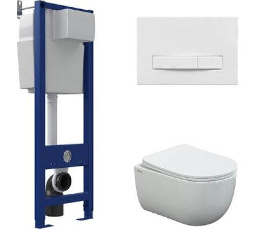 Унитаз подвесной Berges Wasserhaus Ventas Rimless + АТОМ 410 AT-043339 с сиденьем