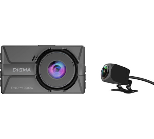 Видеорегистратор для авто Digma FreeDrive 300DW FD300DW черный