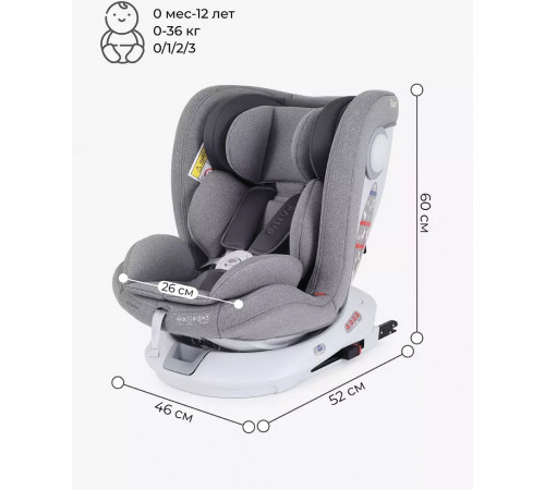 Детское автокресло Rant Drive Isofix Active Line LB619 серый