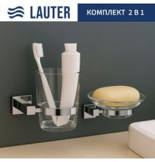 Набор аксессуаров для ванной Lauter 21SH6061 + 21SH6051 Chrome, 2 предмета