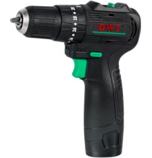 Ударная дрель-шуруповерт DWT ASBP-12DN-2 с 2-мя АКБ, кейс